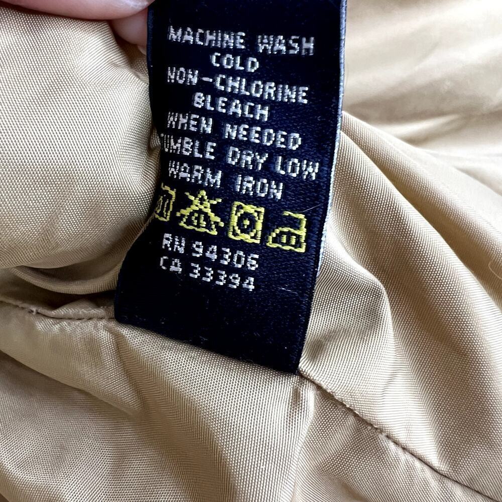 Ralph Lauren Sport Quilted Insulated Vest Zip Up Cream Tan Women's SMALL Cotton - Picture 8 of 8